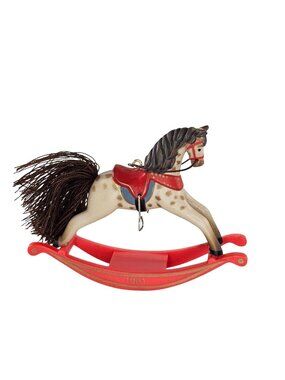 Vintage 1981 Hallmark Rocking Horse Ornament First In Series Christmas Decor